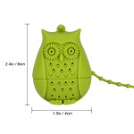 Tea filter, infuser, owl form, red color